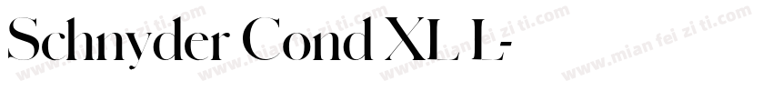 Schnyder Cond XL L字体转换